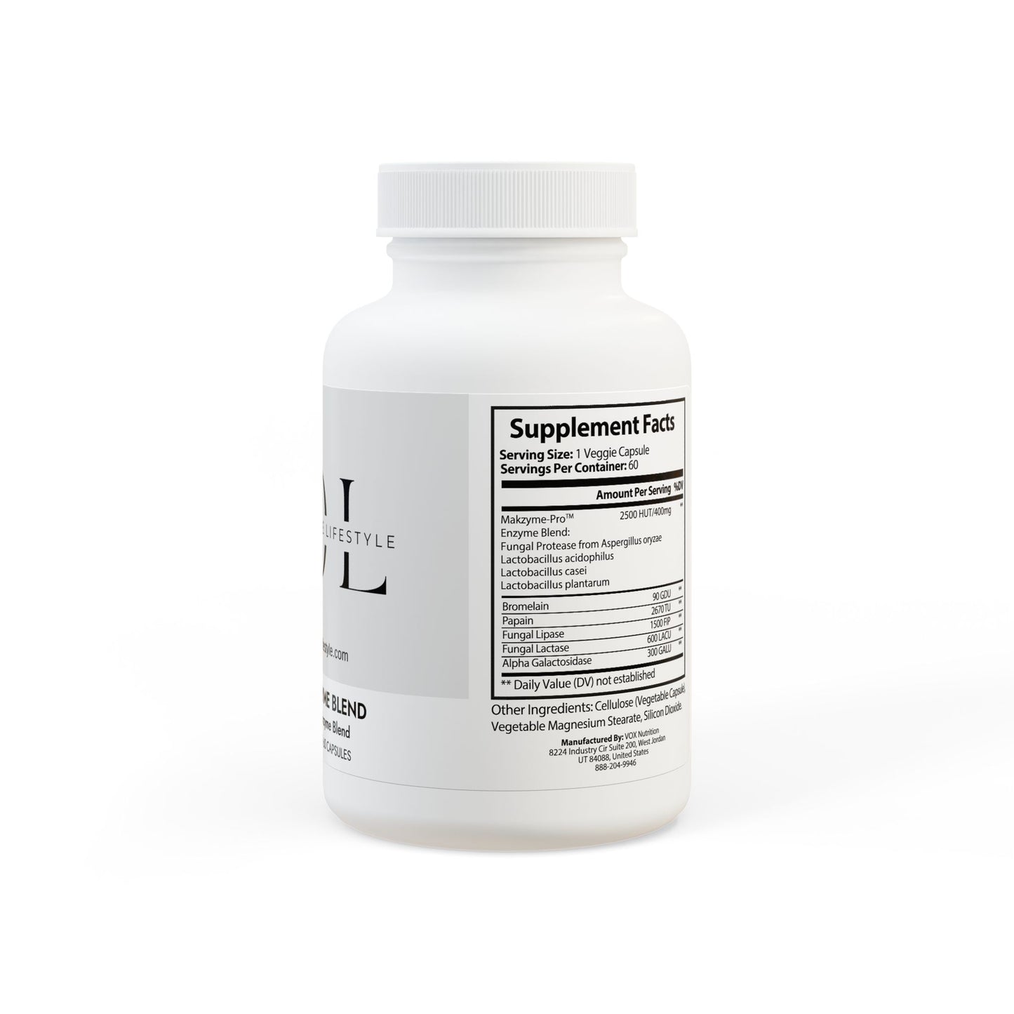 Digestive Enzyme Blend Supplement (60 Capsules)