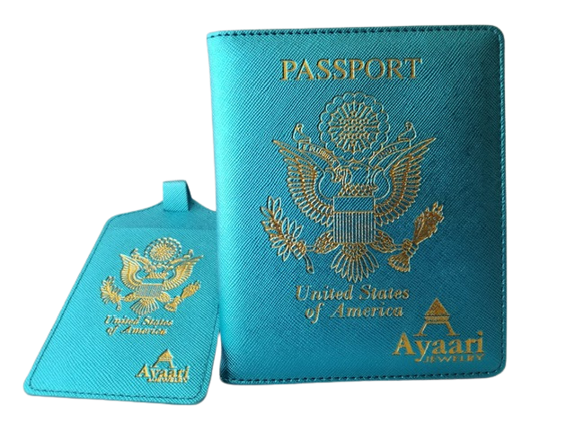 Stylish Passport Cover and Luggage Tag Set with Anti-Theft RFID Security - WanderSafe Collection