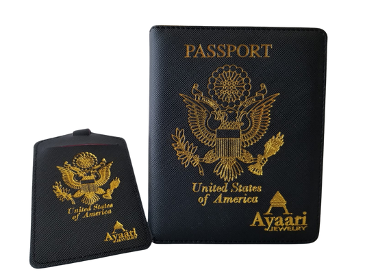 Stylish Passport Cover and Luggage Tag Set with Anti-Theft RFID Security - WanderSafe Collection